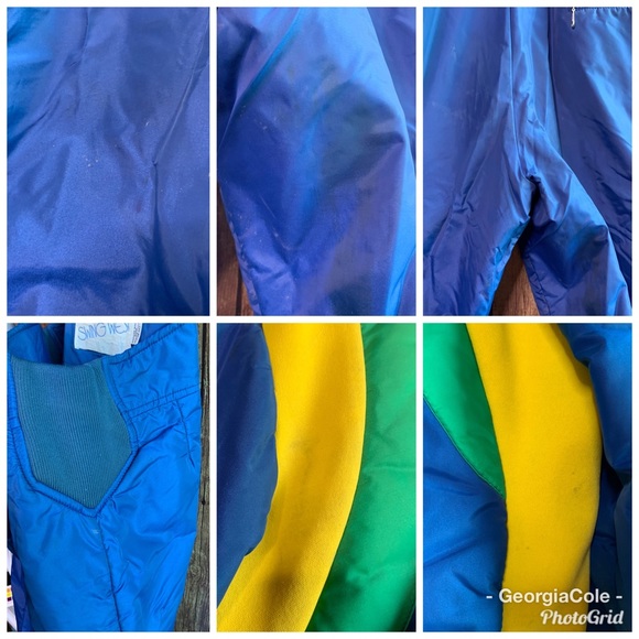 VTG Swing West Blue Two Piece Ski Suit - Picture 8 of 8